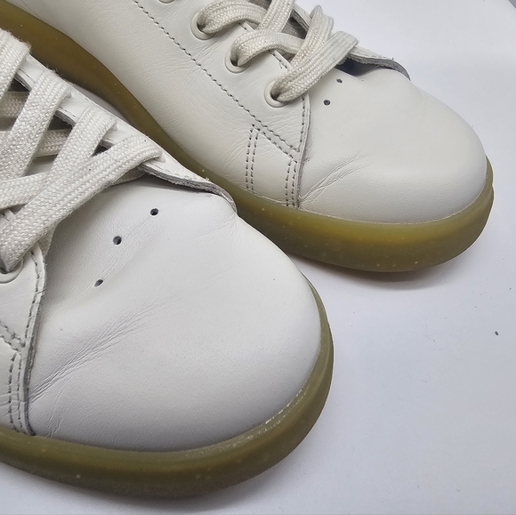 TORY BURCH Howell Court Ivory Leather Contrast Sole Sneakers sz 10 - Picture 14 of 14